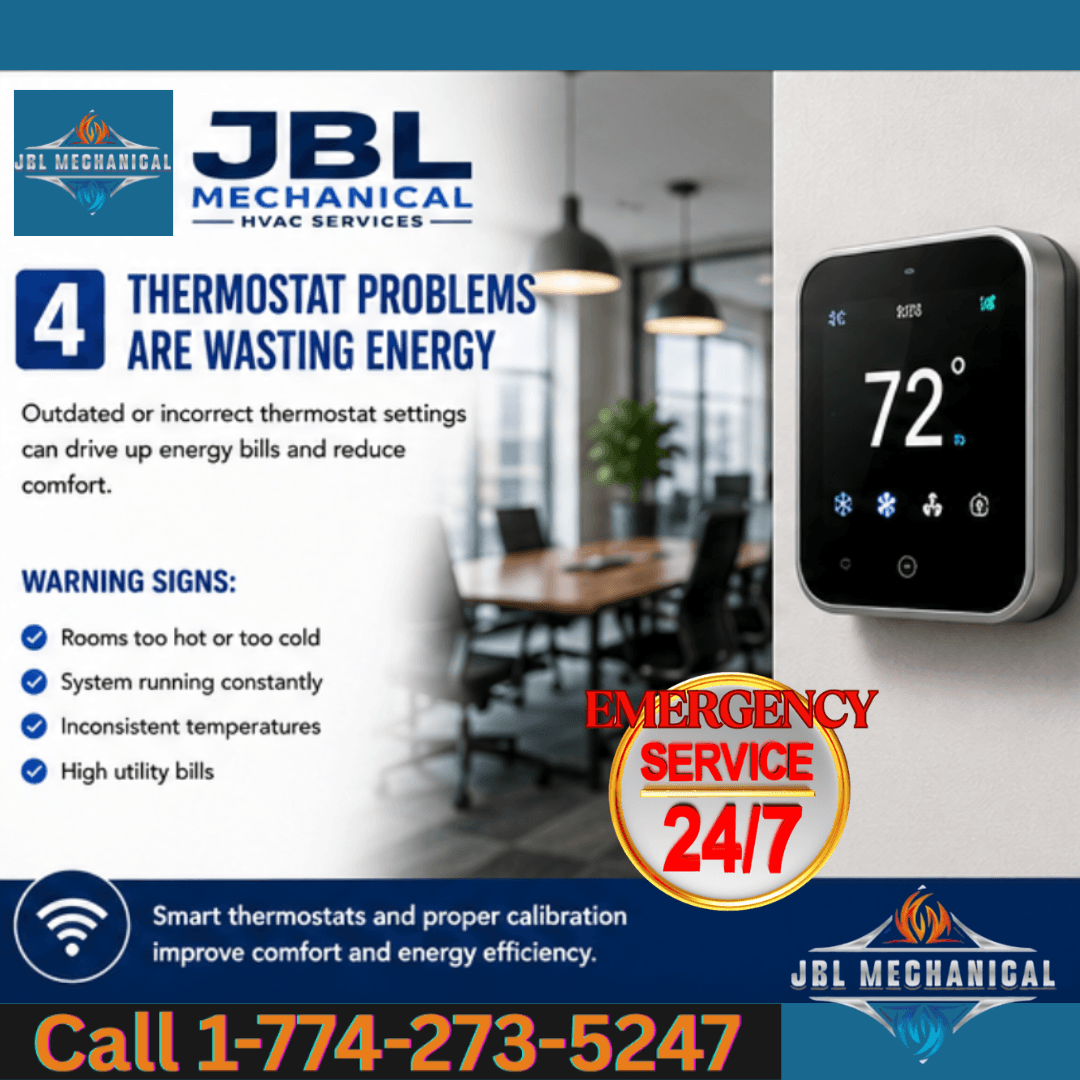 Outdated thermostat causing an HVAC system to waste energy